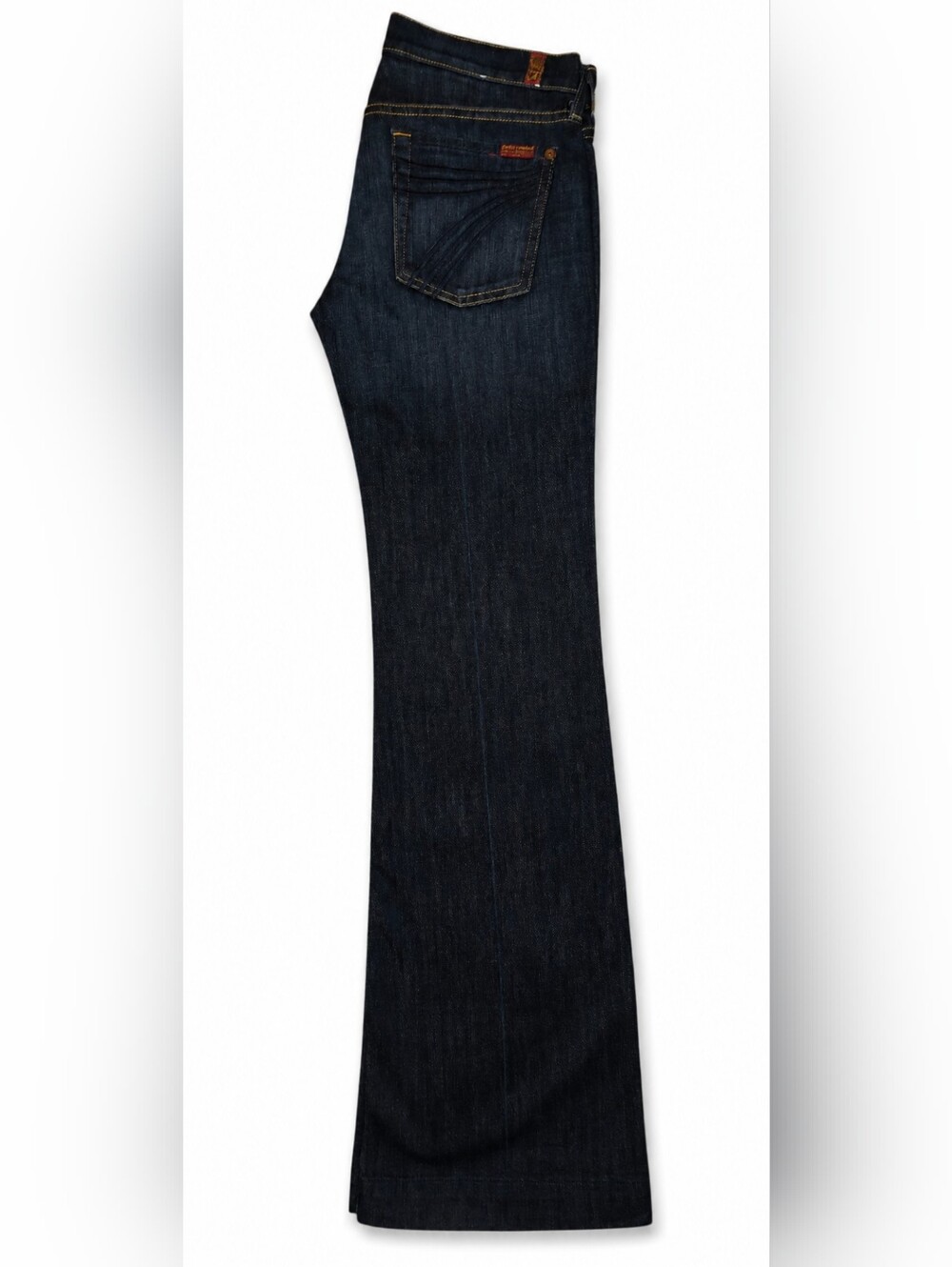 7 For All Mankind Dojo Flare Jeans Size 27 Dark Wash